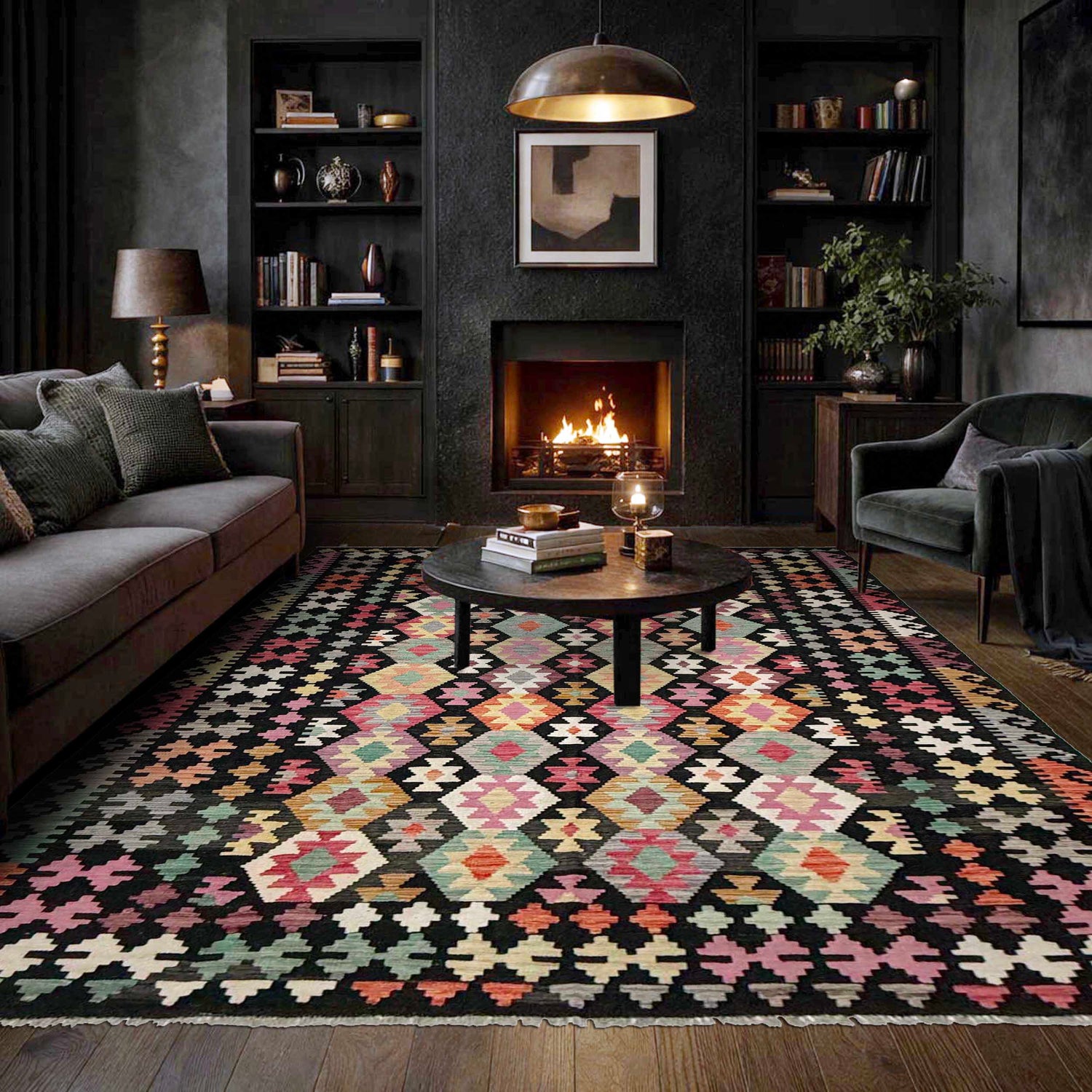 Handmade Multi Kilim Geometric 7x10 ft
