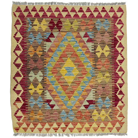 Handmade Multi Kilim Geometric 3x5 ft