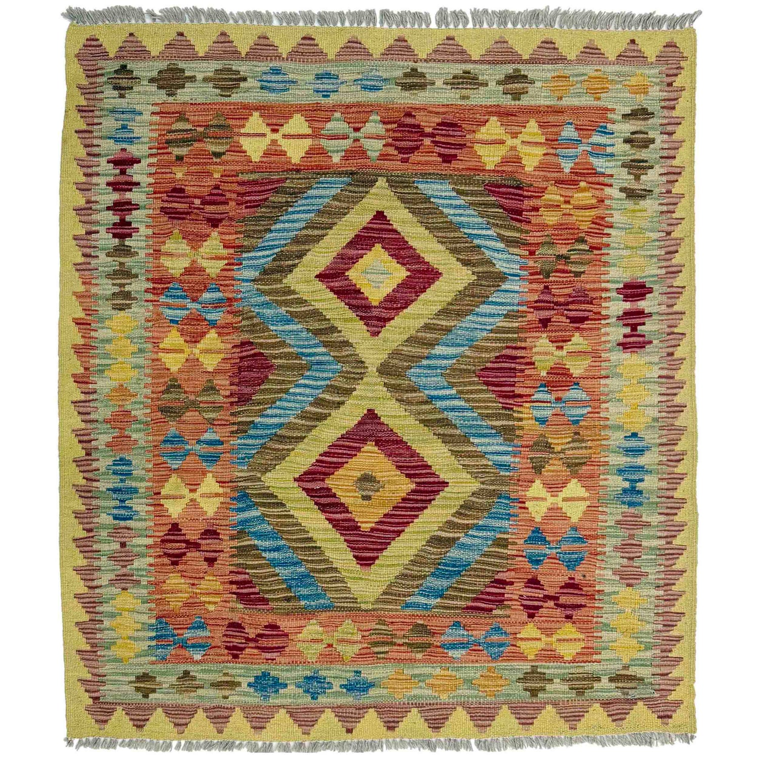 Handmade Multi Kilim Geometric 3x5 ft