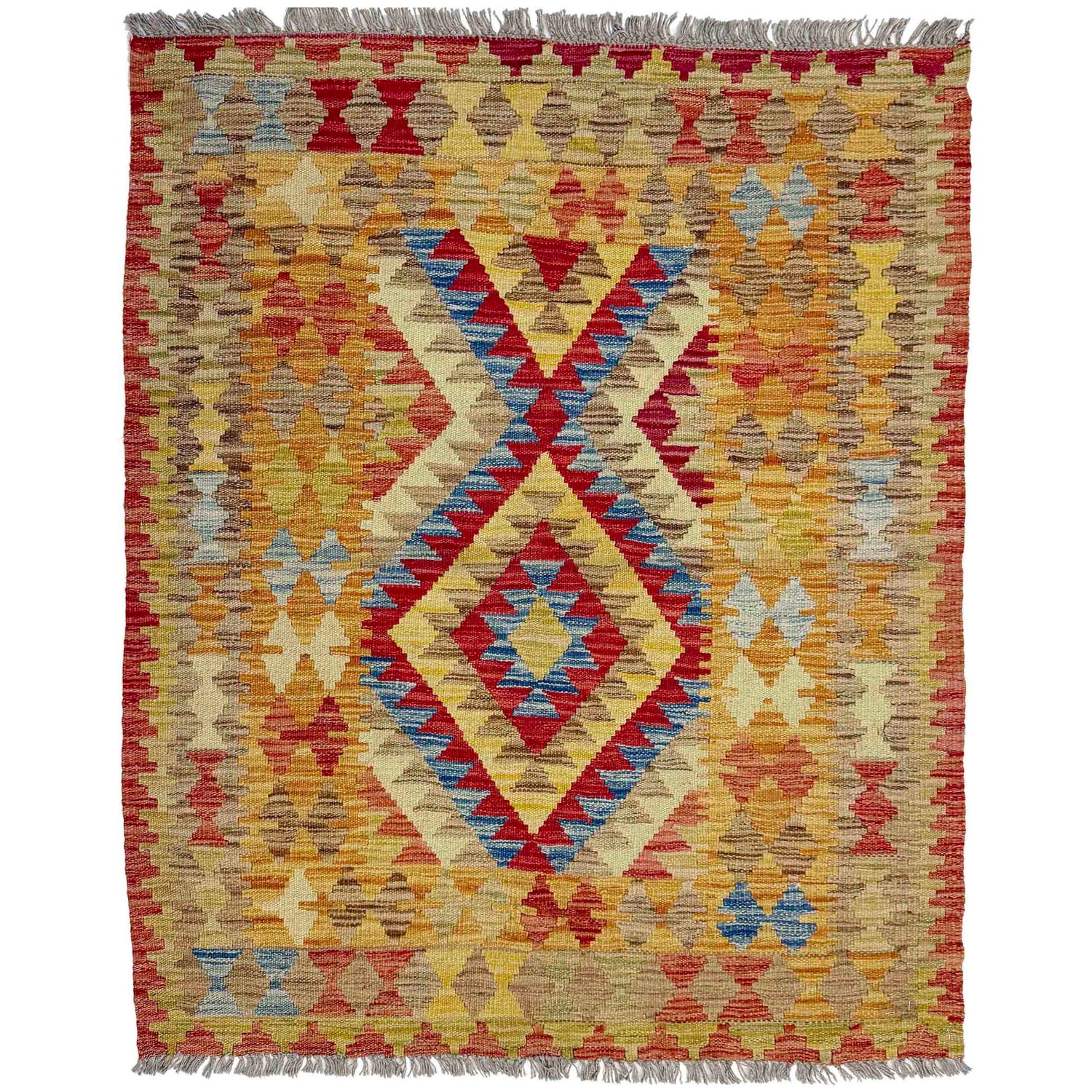 Handmade Multi Kilim Geometric 3x5 ft