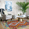 Handmade Multi Kilim Geometric 2x4 ft