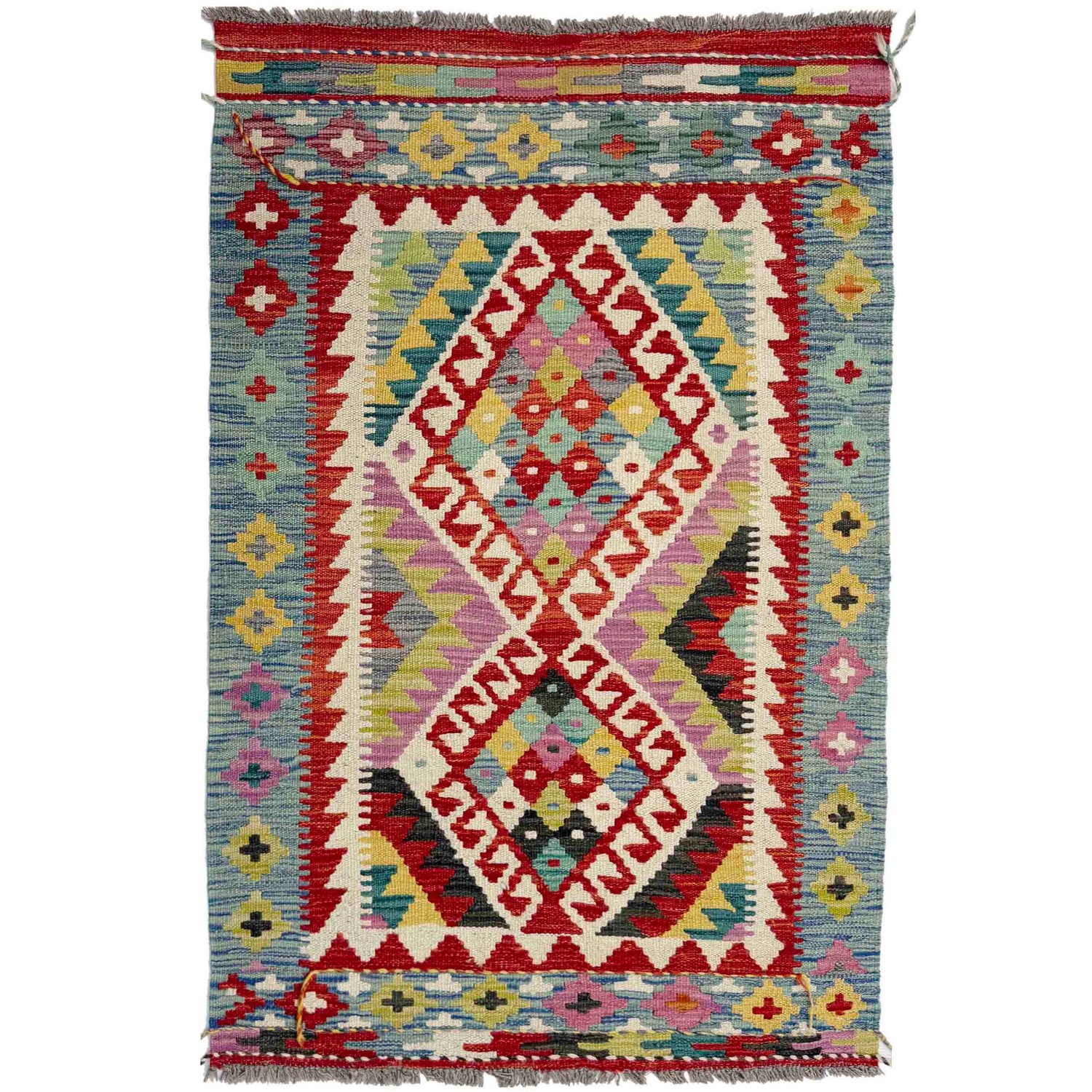 Handmade Multi Kilim Geometric 2x4 ft
