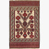Saghari Kilim Area Rug Handmade Beige Floral 2x4 ft