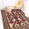Saghari Kilim Area Rug Handmade Beige Floral 2x4 ft