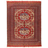 Maliki Kilim Area Rug Handmade Beige Floral 5x6 ft