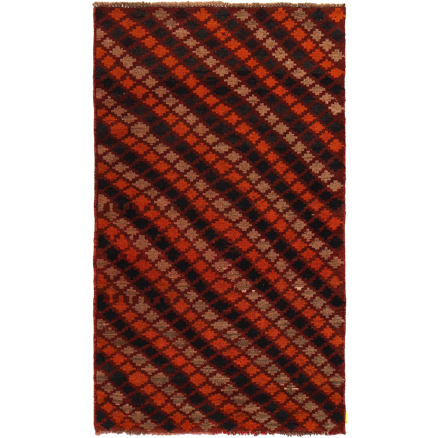 Baluchi Rug Handmade Multi Geometric 4x6 ft