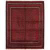 Khoja Roshnai Area Rug Handmade Deep Red Floral 4x7 ft
