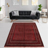 Khoja Roshnai Area Rug Handmade Deep Red Floral 4x7 ft