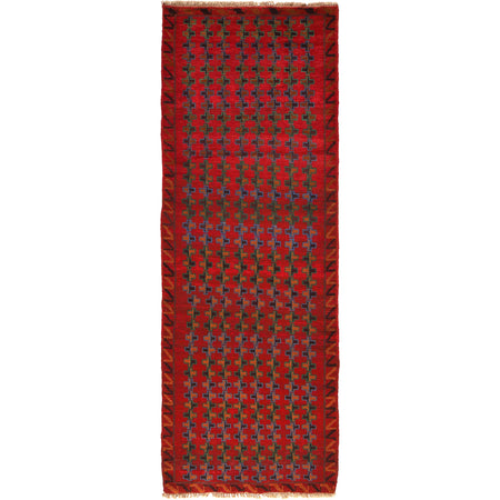 Baluchi Runner Rug Handmade Red 8' Runner