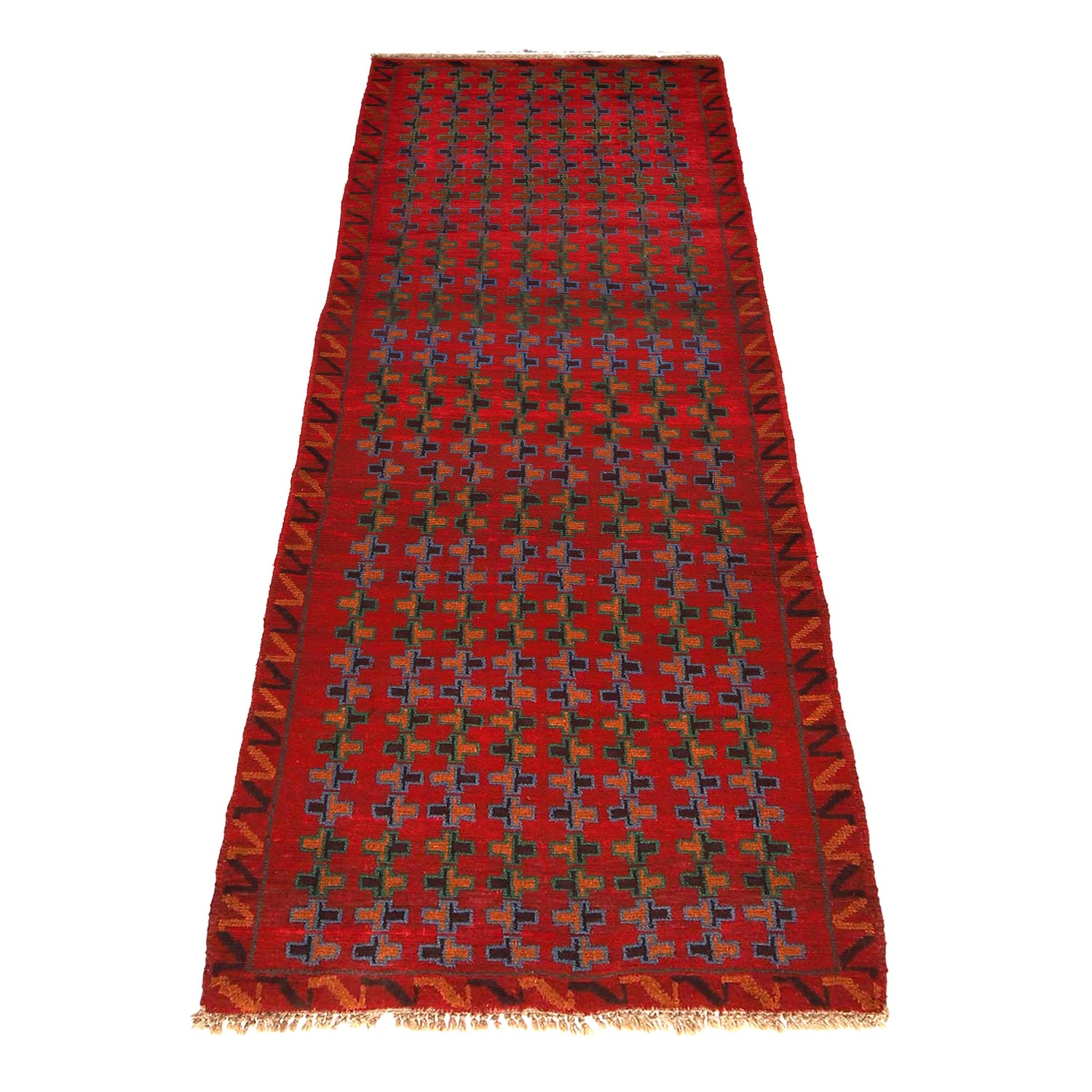 Baluchi Runner Rug Handmade Red 8' Runner
