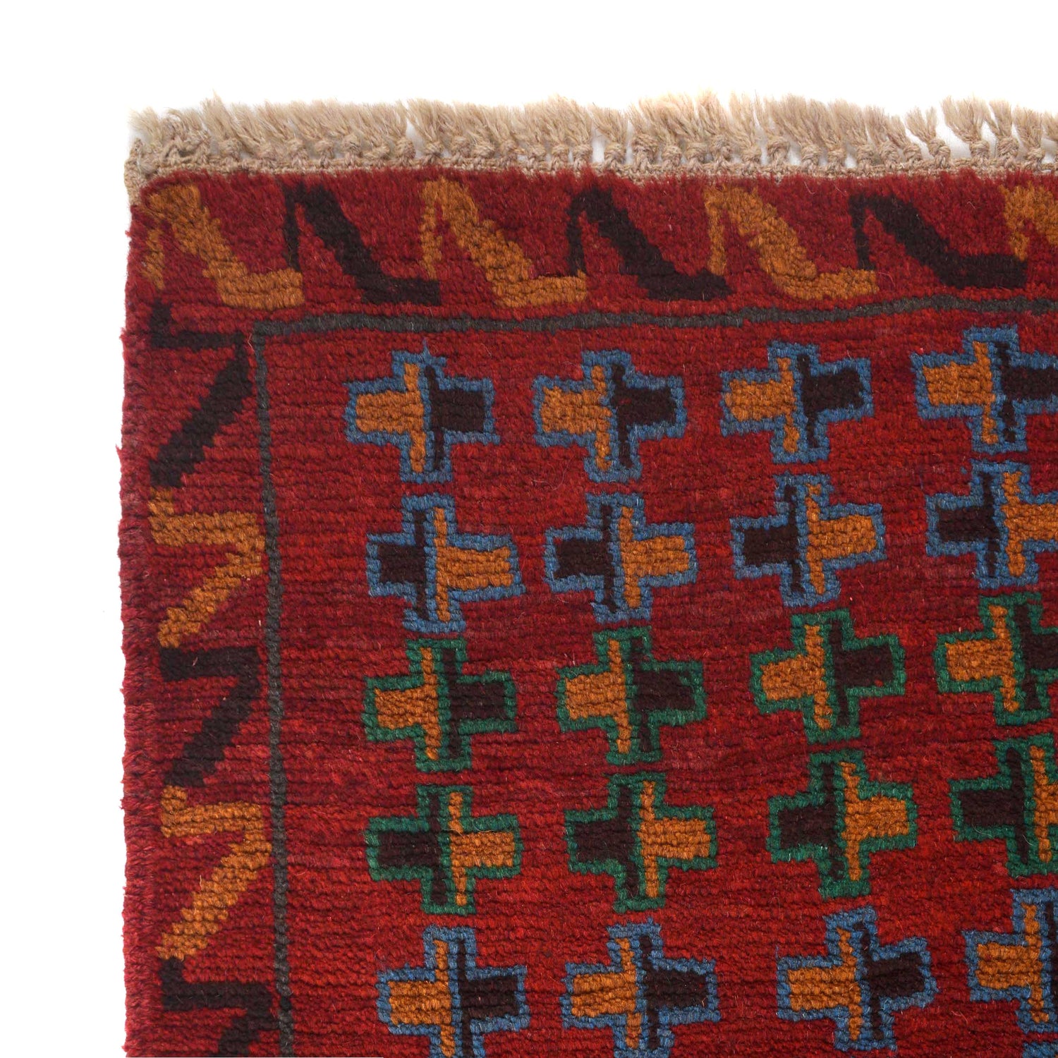 Baluchi Runner Rug Handmade Red 8' Runner