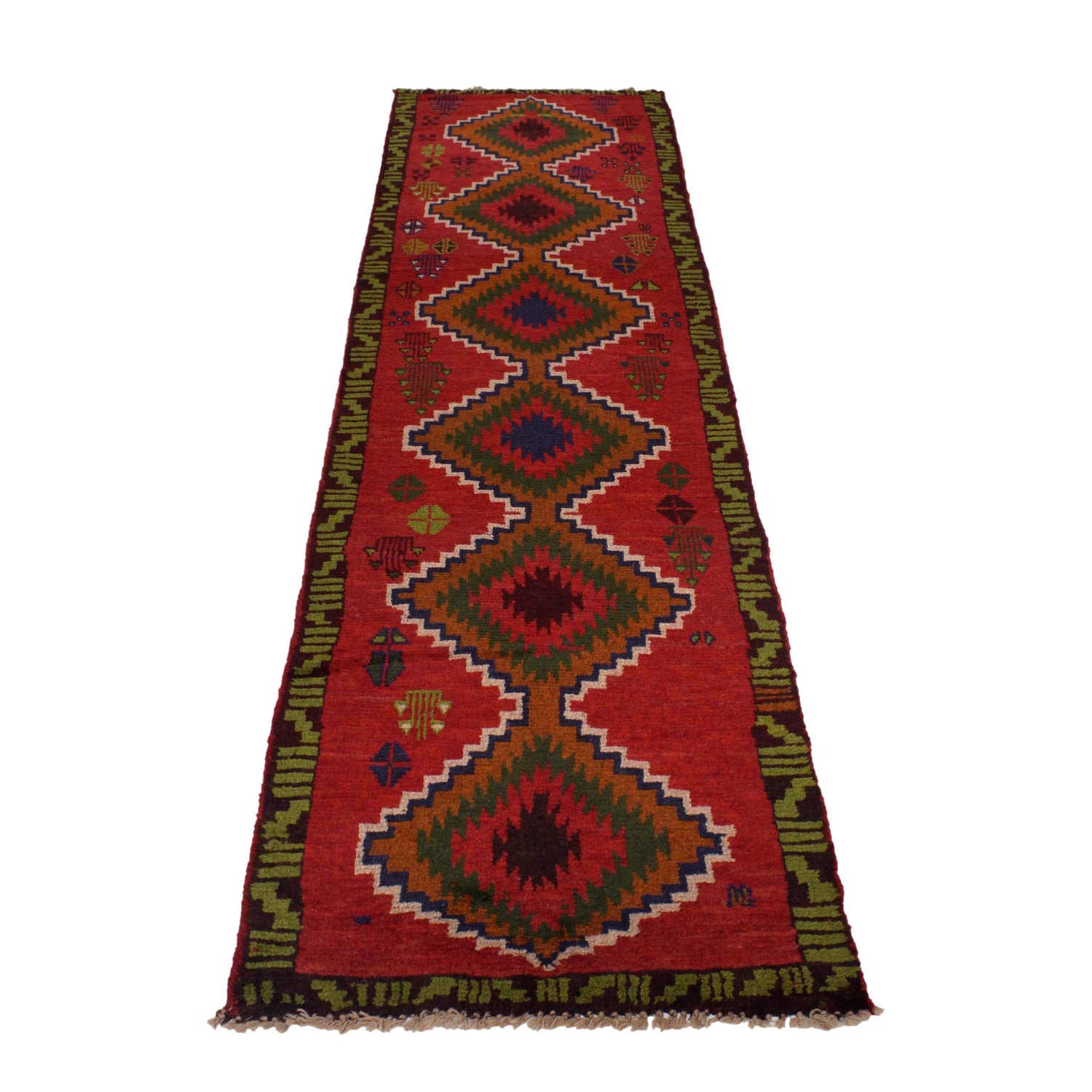 Baluchi Runner Rug Handmade Red 10' Runner