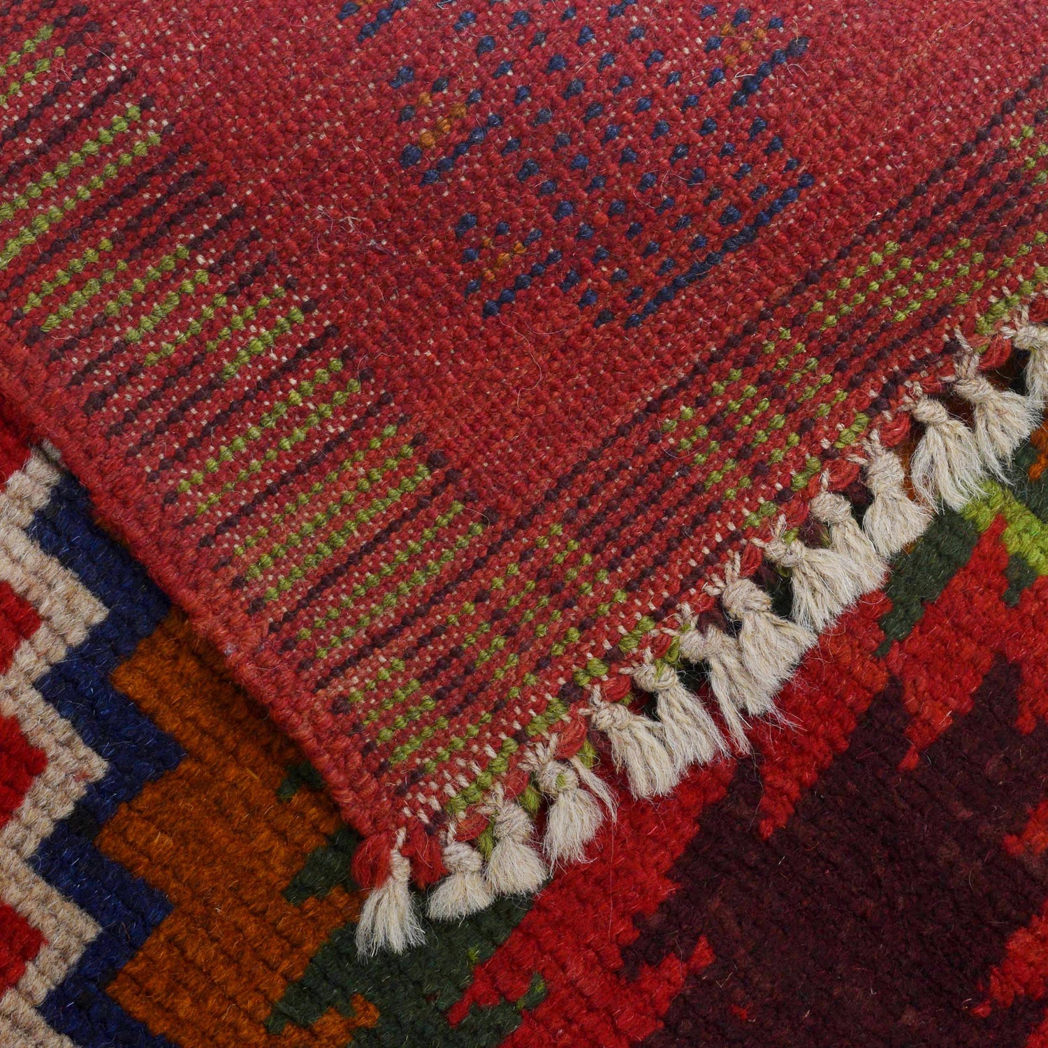 Baluchi Runner Rug Handmade Red 10' Runner