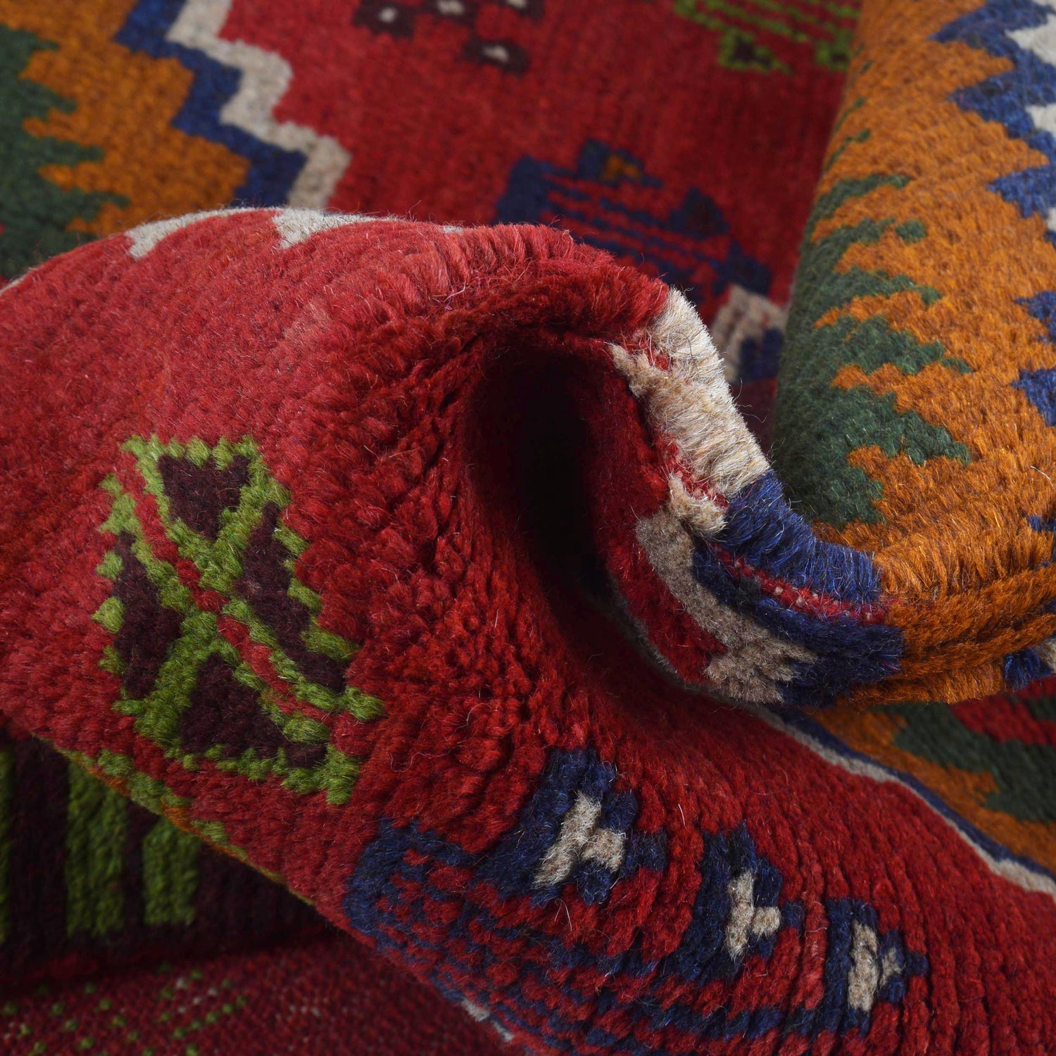 Baluchi Runner Rug Handmade Red 10' Runner