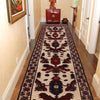 Barjasta Runner Rug Handmade Beige Floral 13' ft Runner