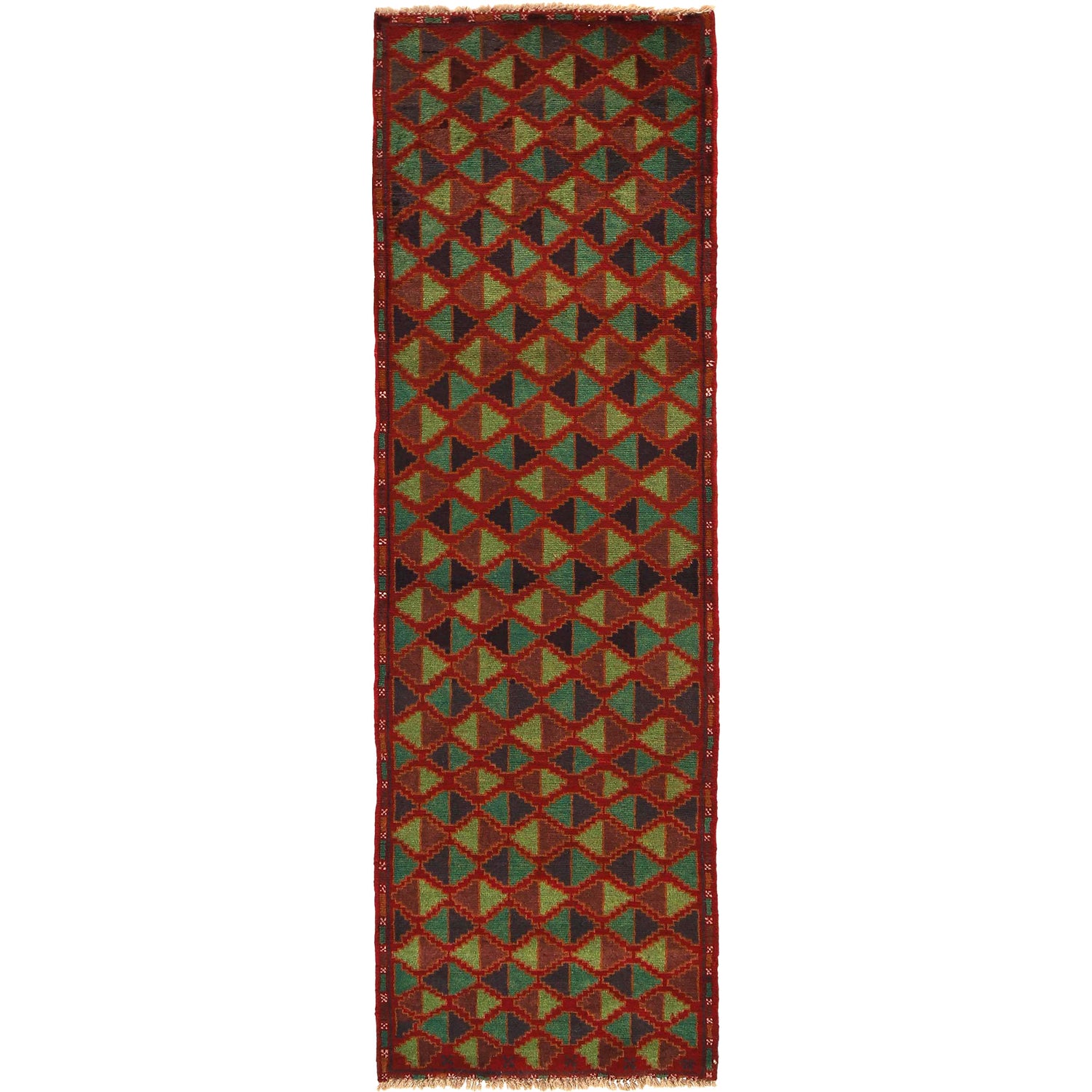 Baluchi Runner Rug Handmade Red 6' Runner