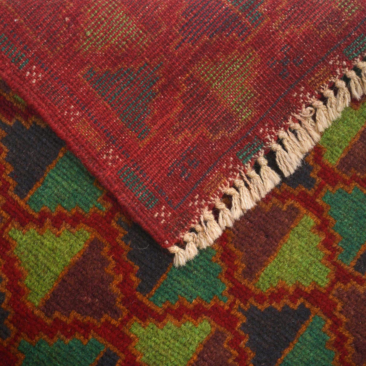Baluchi Runner Rug Handmade Red 6' Runner
