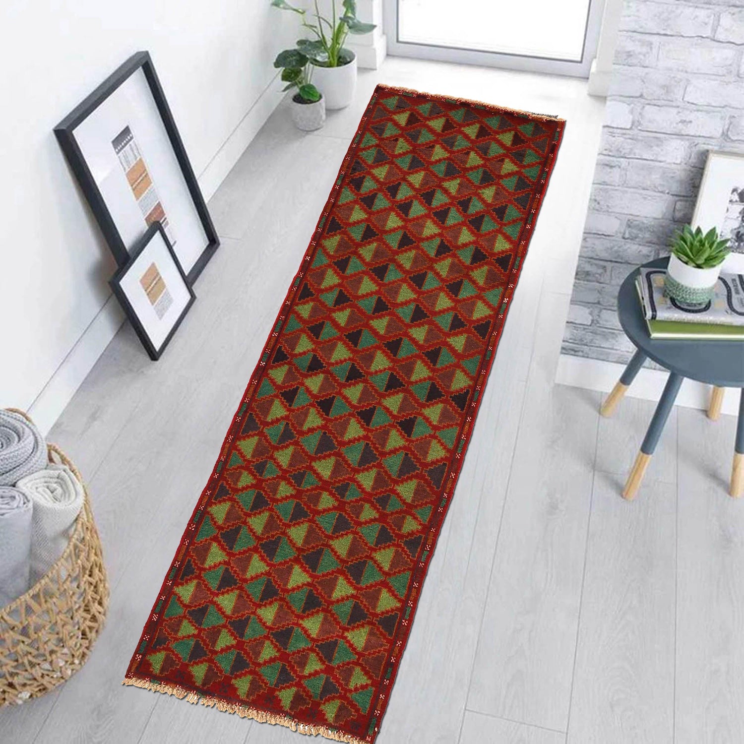 Baluchi Runner Rug Handmade Red 6' Runner