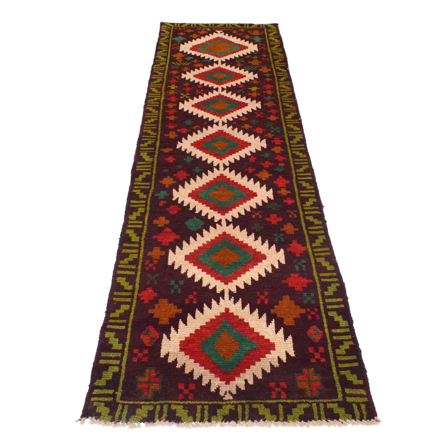 Baluchi Runner Rug Handmade Multi 10' Runner
