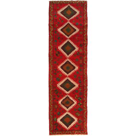 Baluchi Runner Rug Handmade Red 10' Runner
