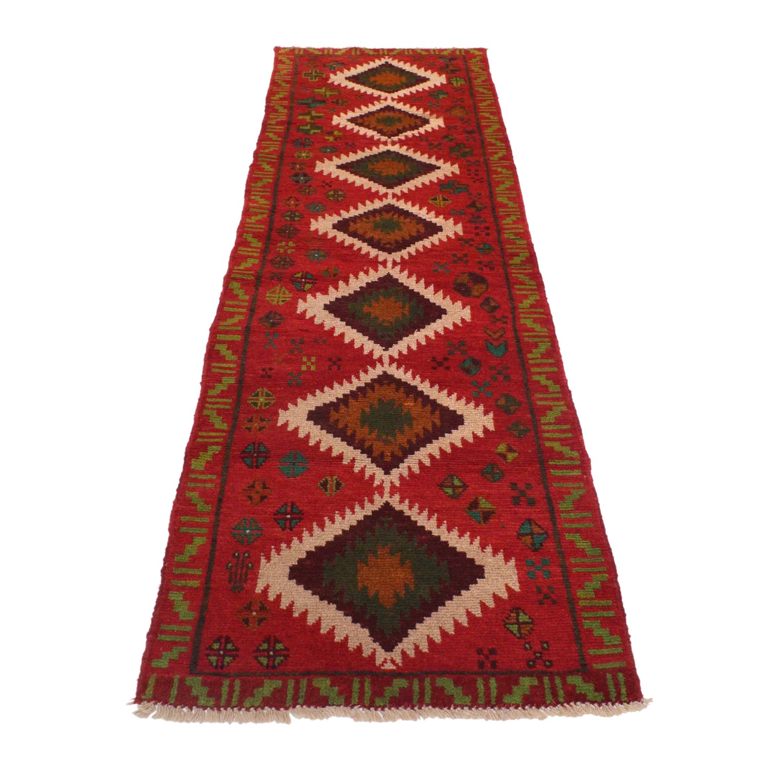 Baluchi Runner Rug Handmade Red 10' Runner