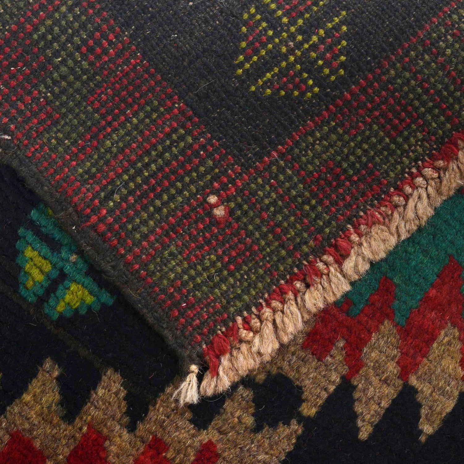 Baluchi Runner Rug Handmade Black 6' Runner