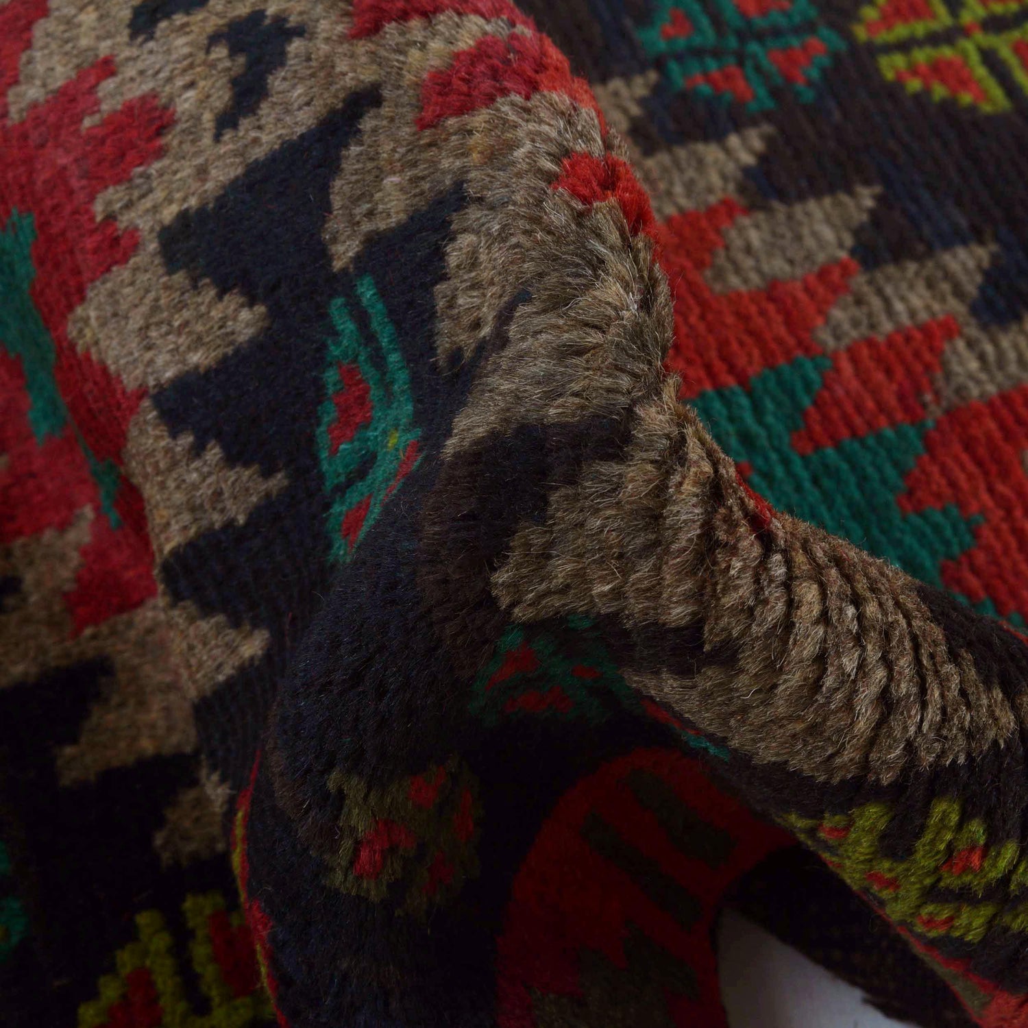 Baluchi Runner Rug Handmade Black 6' Runner