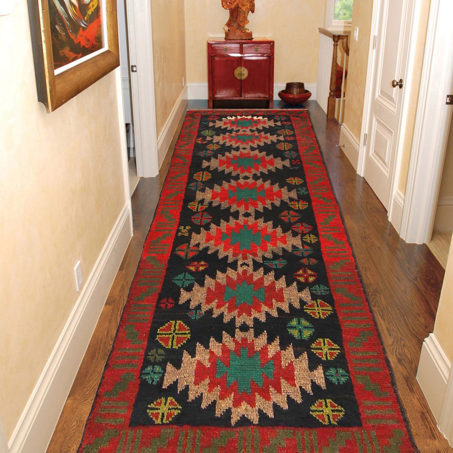 Baluchi Runner Rug Handmade Black 6' Runner
