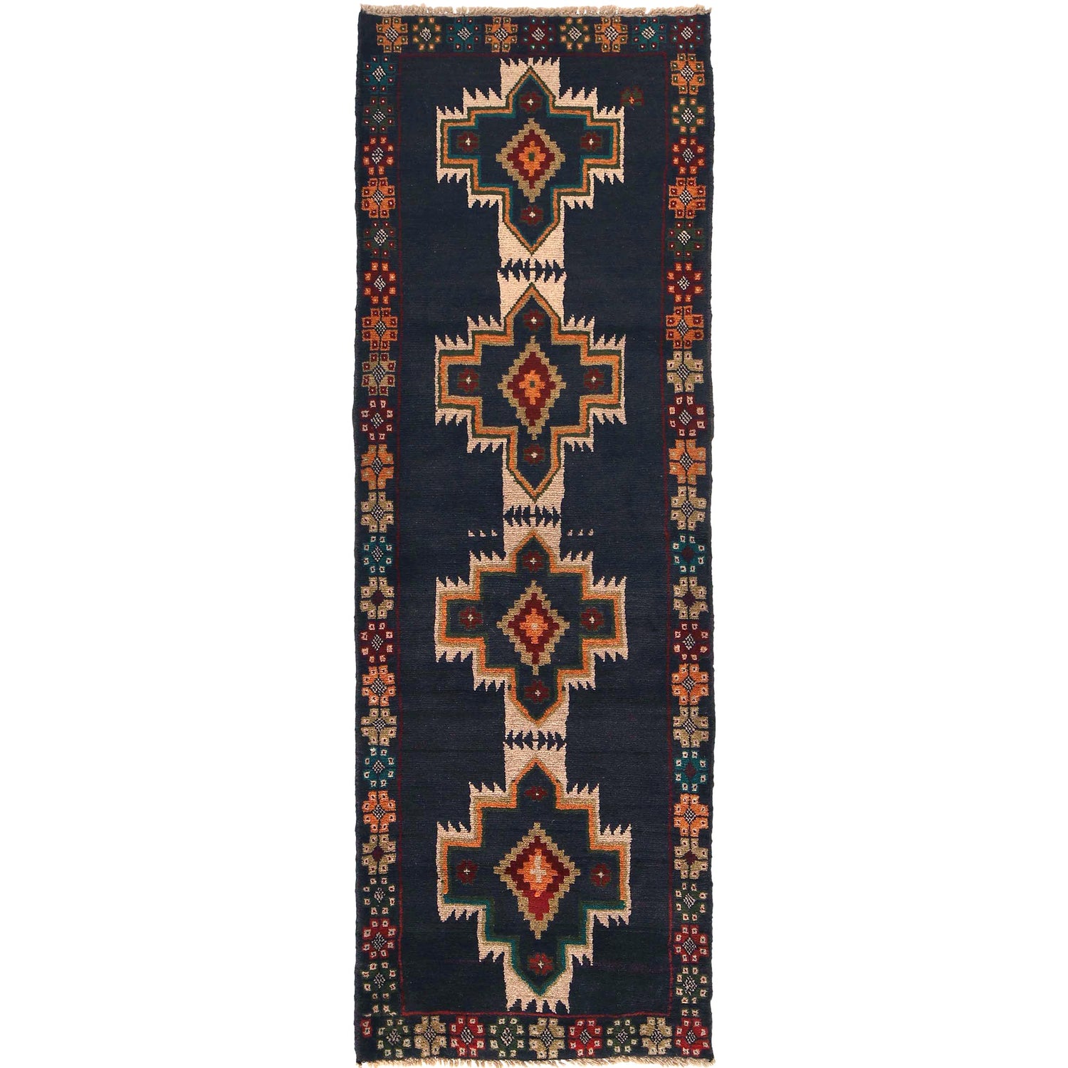 Baluchi Runner Rug Handmade Multi 8' Runner