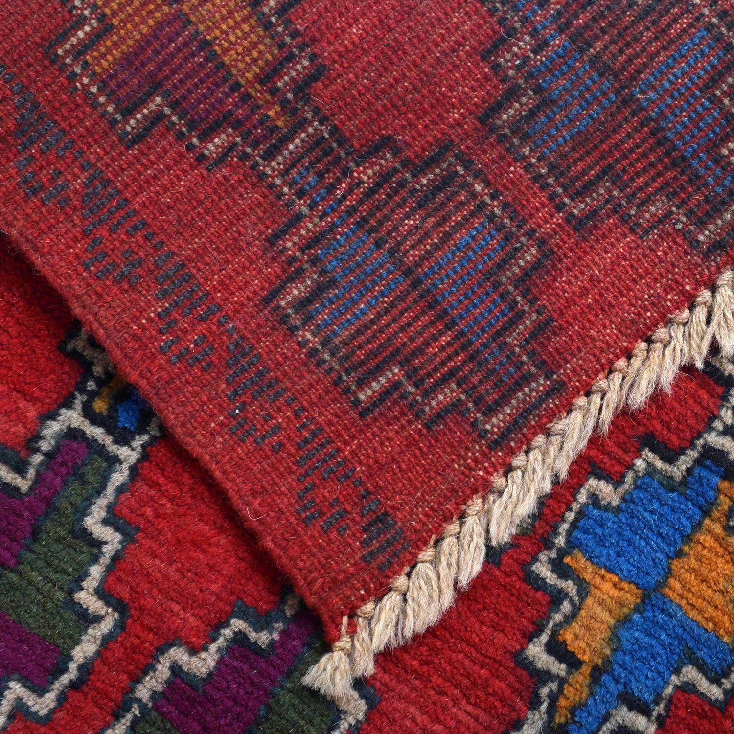 Baluchi Runner Rug Handmade Red 8' Runner