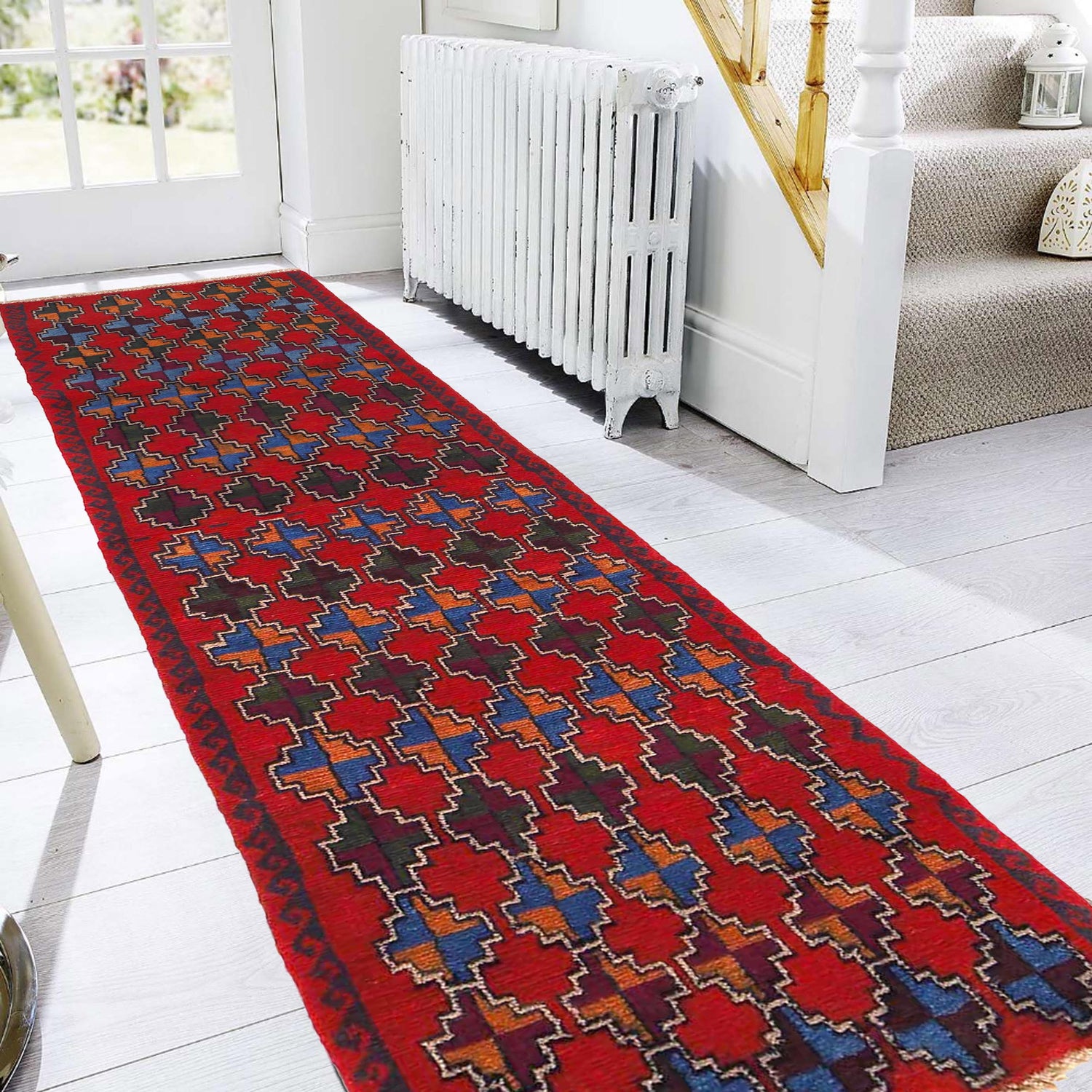 Baluchi Runner Rug Handmade Red 8' Runner