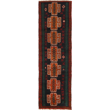 Baluchi Runner Rug Handmade Multi 8' Runner