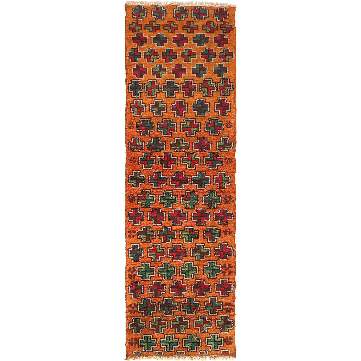 Baluchi Runner Rug Handmade Orange 8' Runner