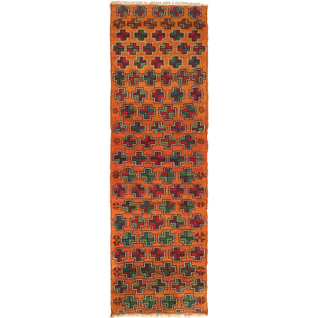 Baluchi Runner Rug Handmade Orange 8' Runner