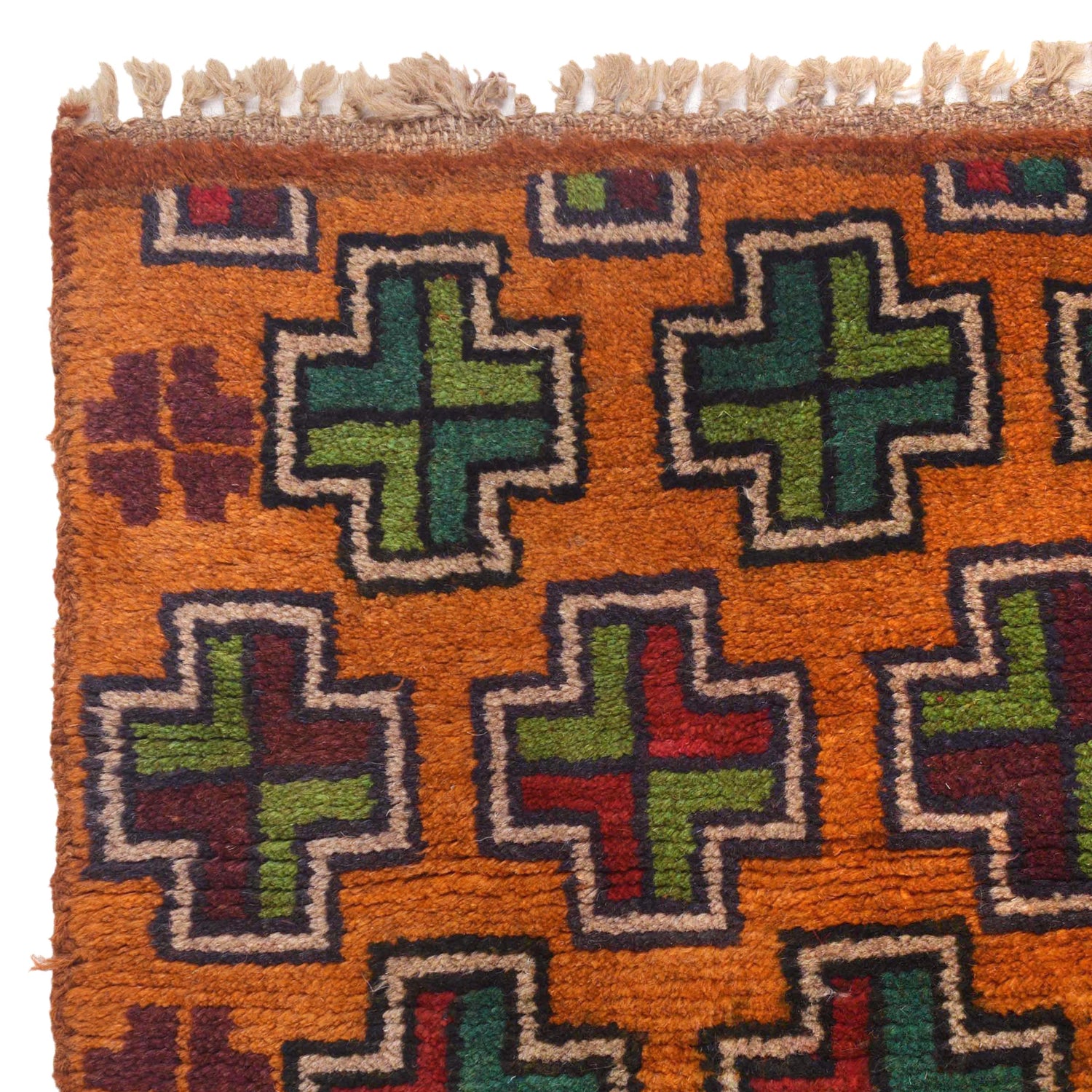 Baluchi Runner Rug Handmade Orange 8' Runner