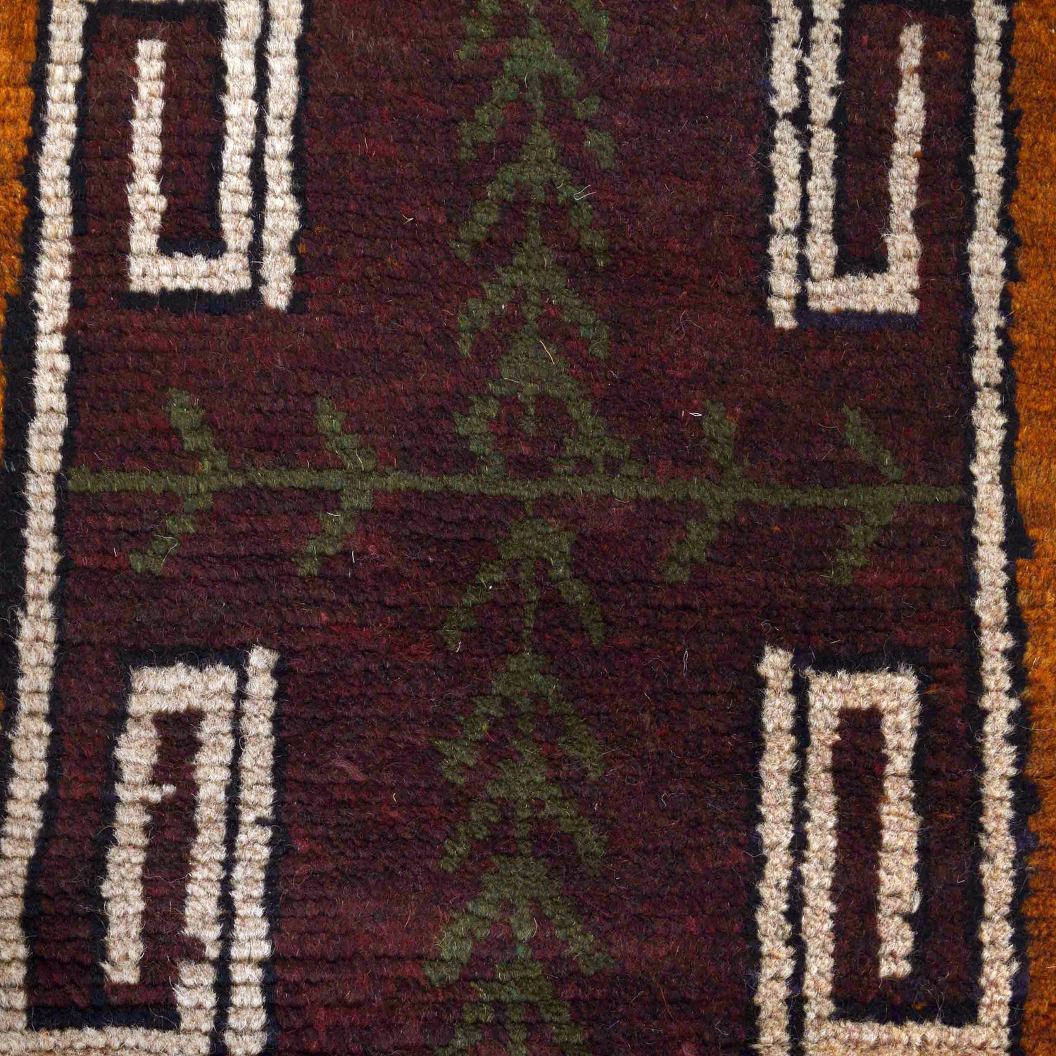 Baluchi Runner Rug Handmade Brown 8' Runner