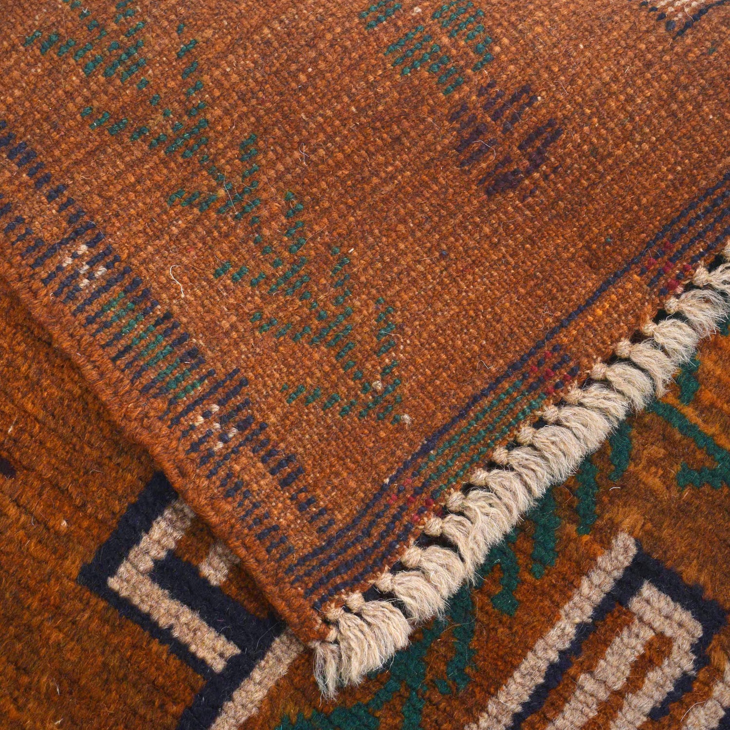 Baluchi Runner Rug Handmade Brown 8' Runner
