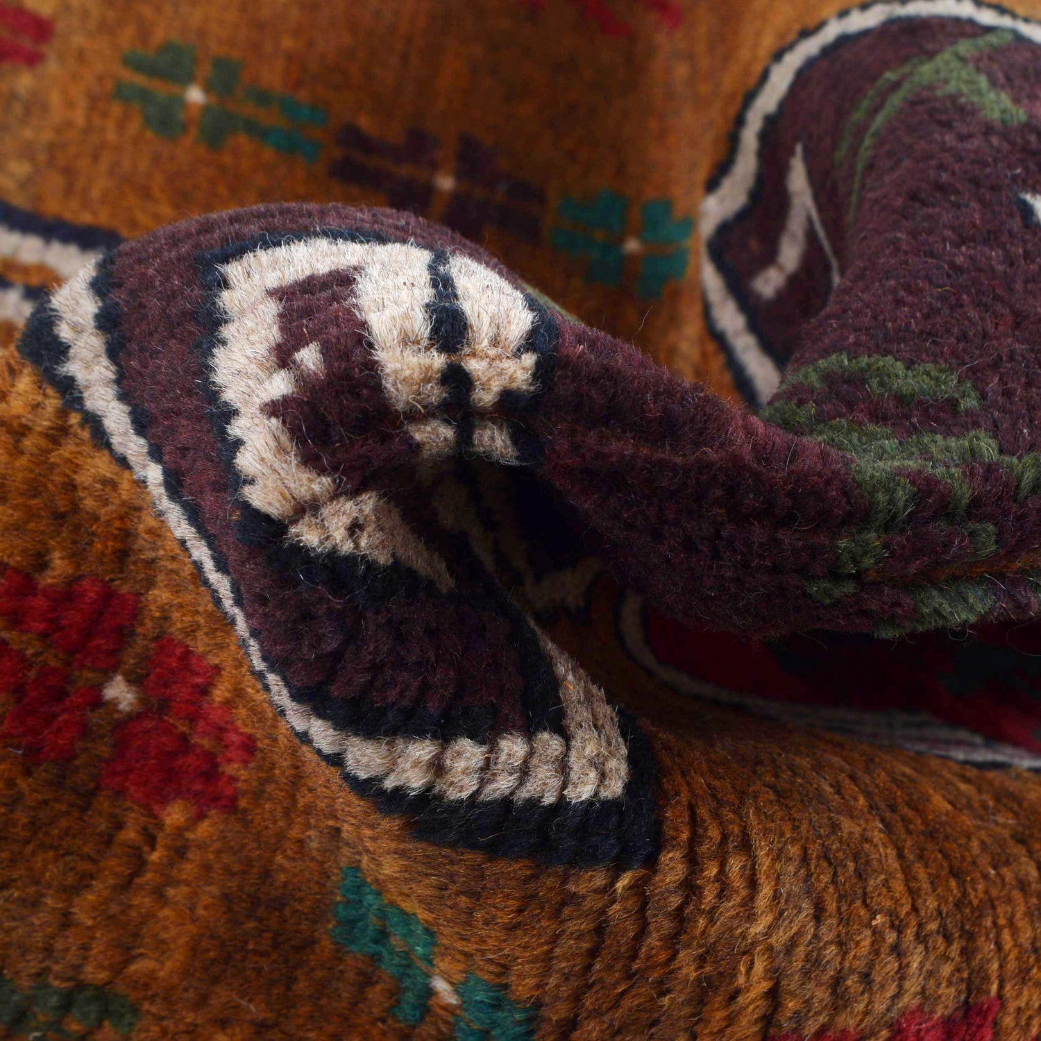 Baluchi Runner Rug Handmade Brown 8' Runner