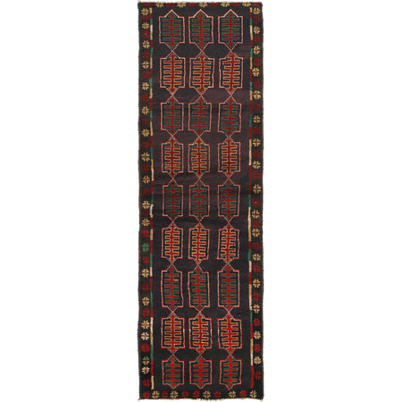 Baluchi Runner Rug Handmade Multi 8' Runner