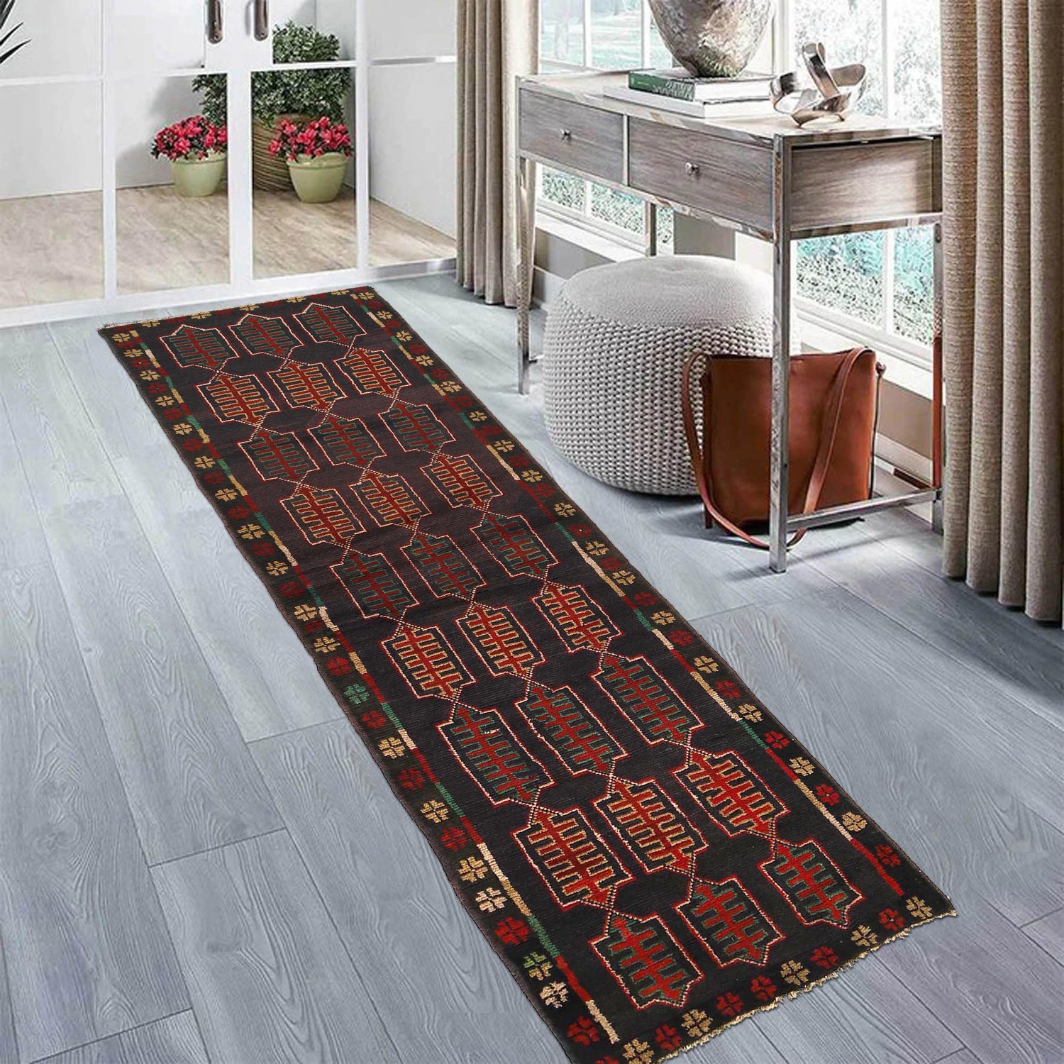 Baluchi Runner Rug Handmade Multi 8' Runner