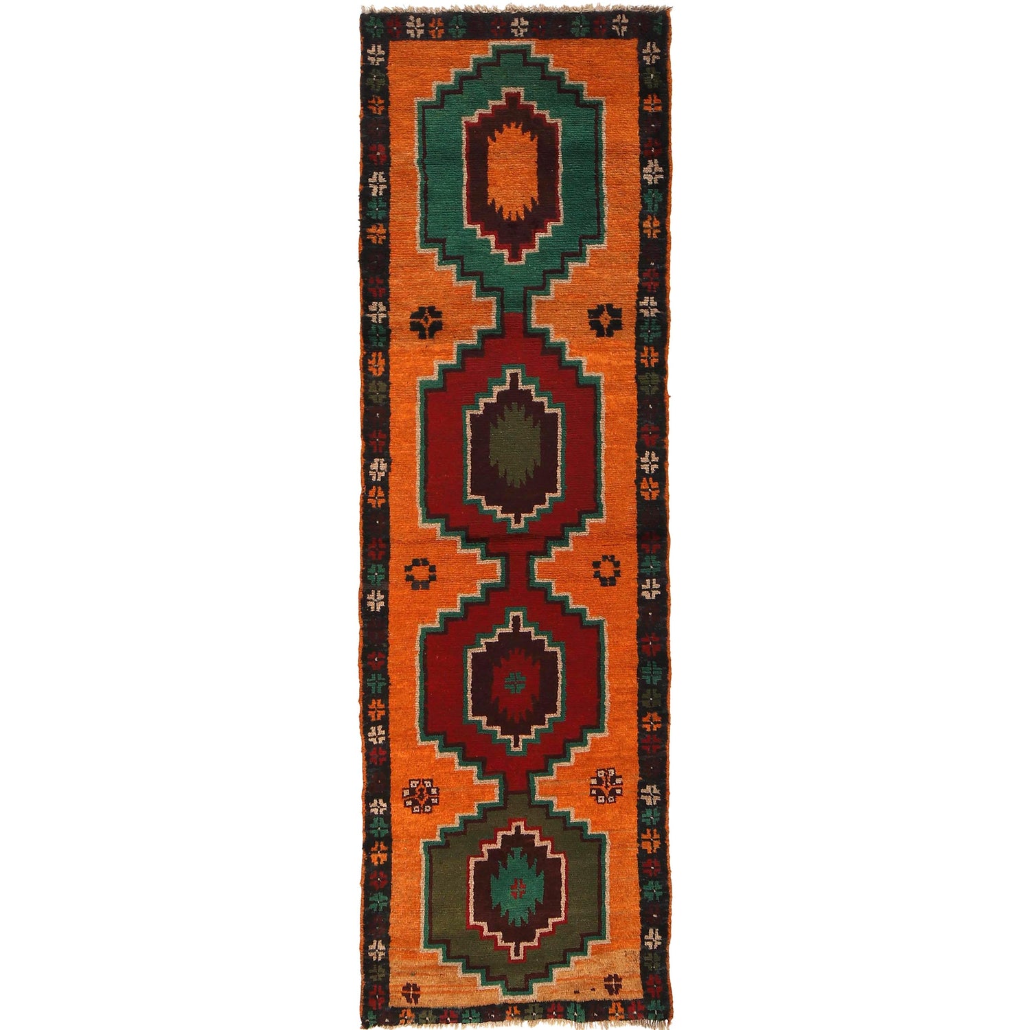 Baluchi Runner Rug Handmade Orange 8' Runner