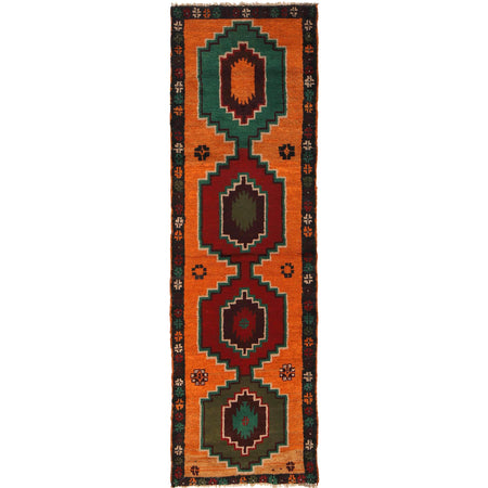 Baluchi Runner Rug Handmade Orange 8' Runner