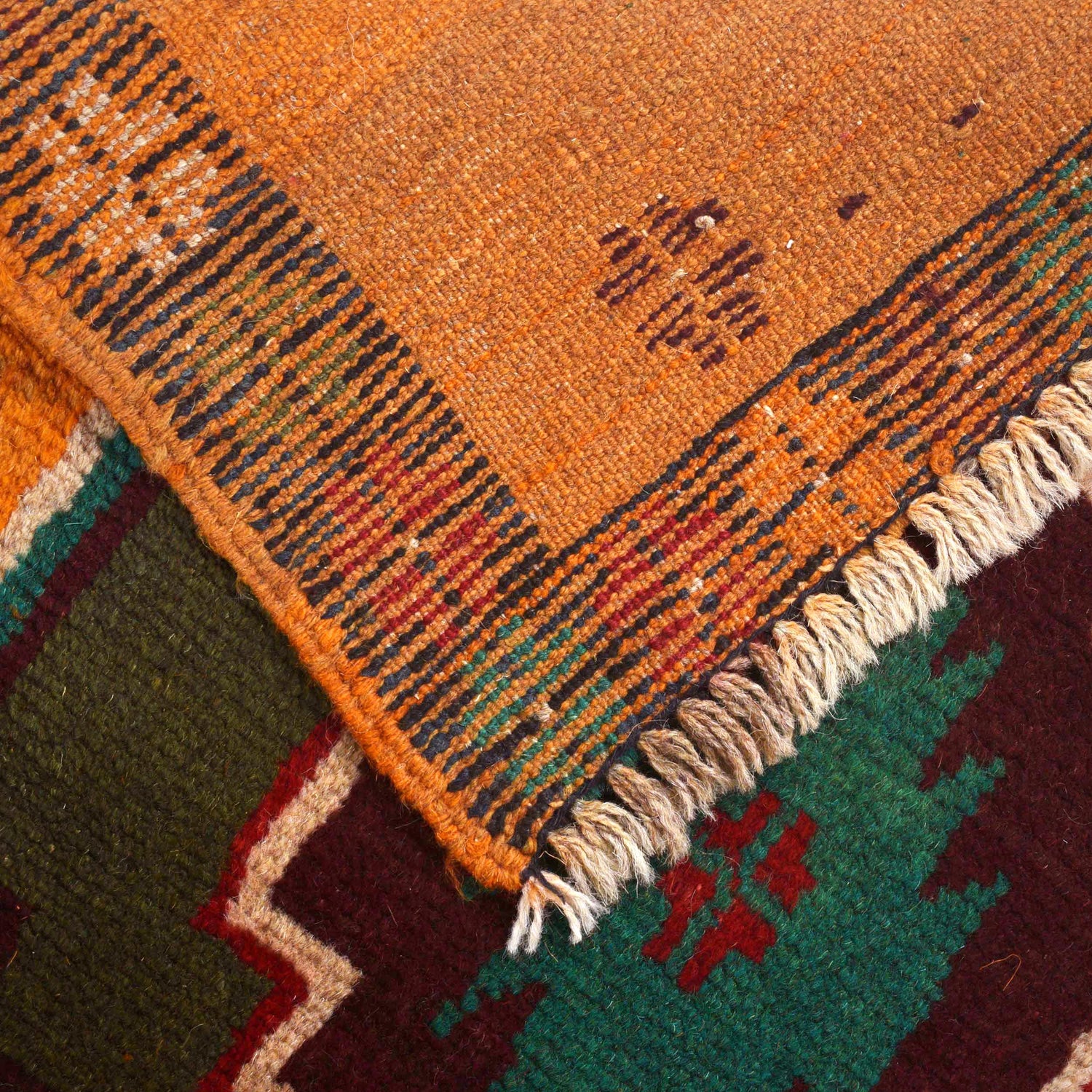 Baluchi Runner Rug Handmade Orange 8' Runner