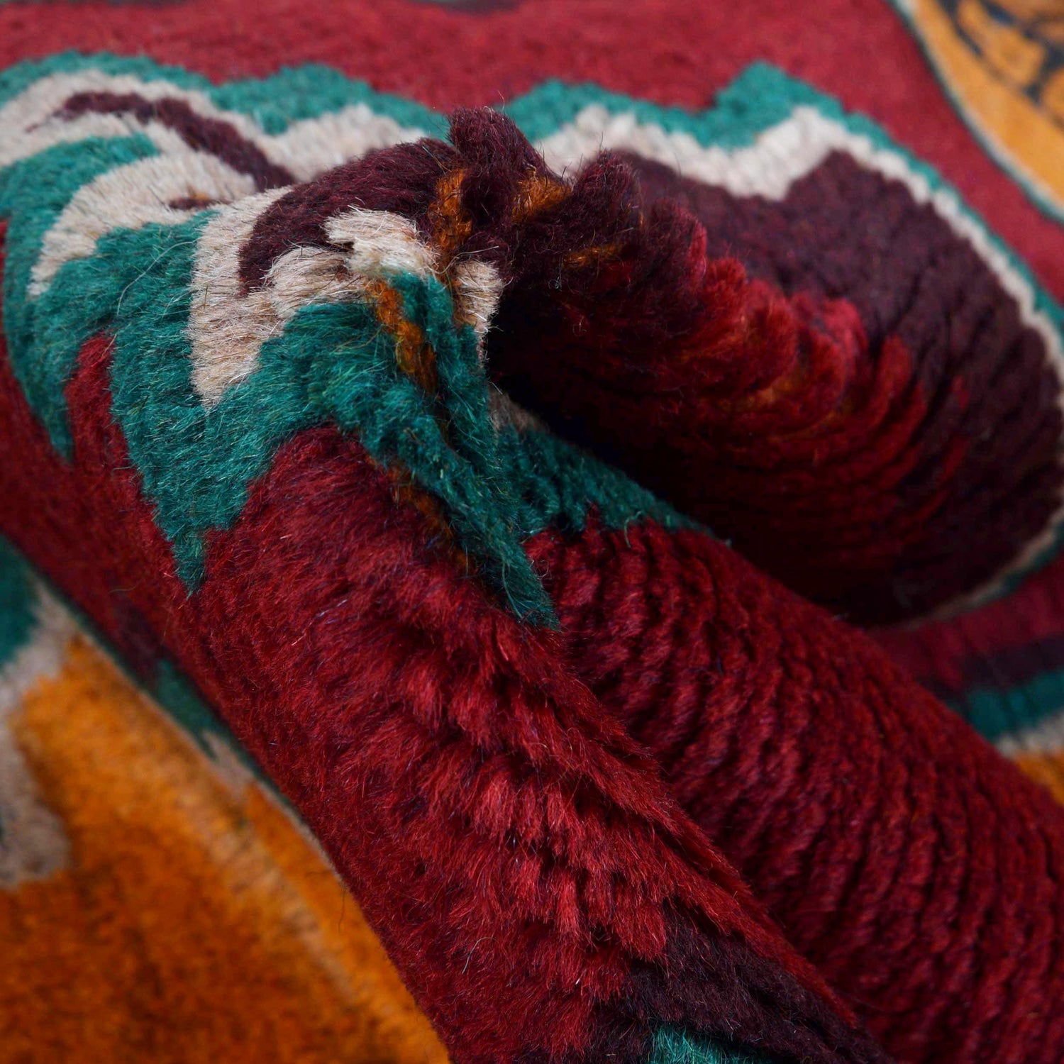 Baluchi Runner Rug Handmade Orange 8' Runner