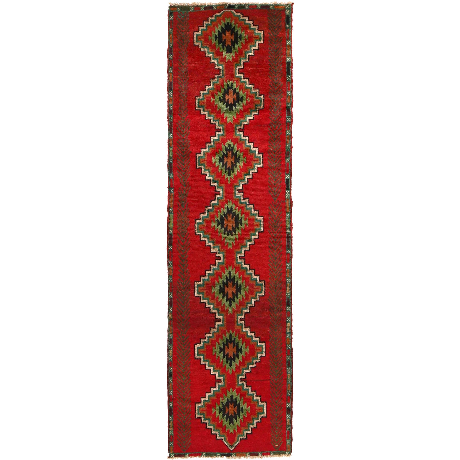 Baluchi Runner Rug Handmade Red 8' Runner