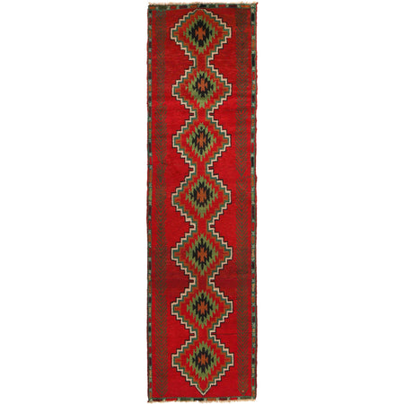 Baluchi Runner Rug Handmade Red 8' Runner