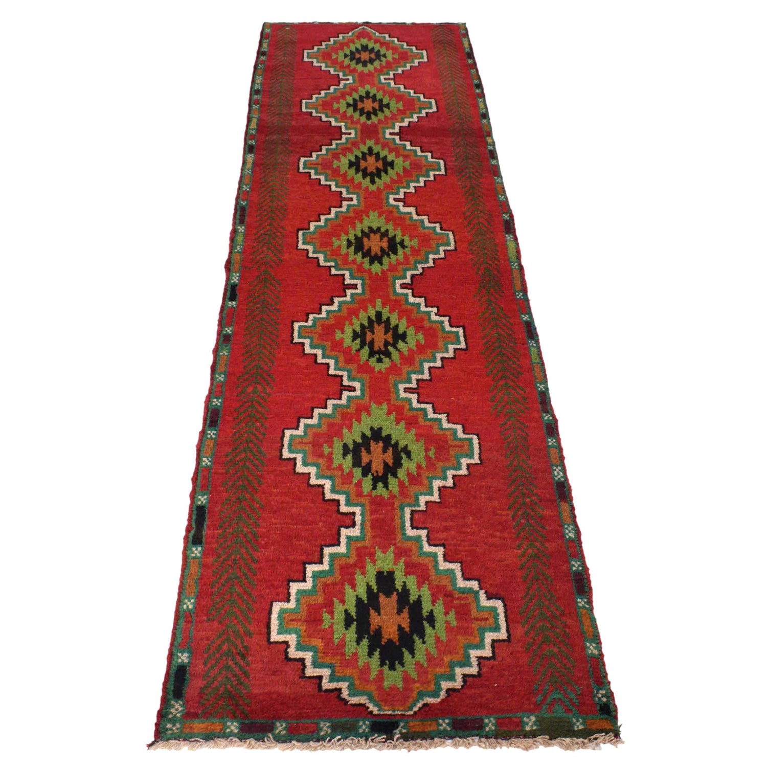 Baluchi Runner Rug Handmade Red 8' Runner