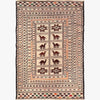 Soumak Kilim Area Rug Handmade White Pictorial 4x6 ft