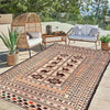 Soumak Kilim Area Rug Handmade White Pictorial 4x6 ft