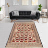 Soumak Kilim Area Rug Handmade White Pictorial 4x6 ft